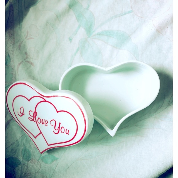 Other - NWT Ceramic I Love You Heart Keepsake Box